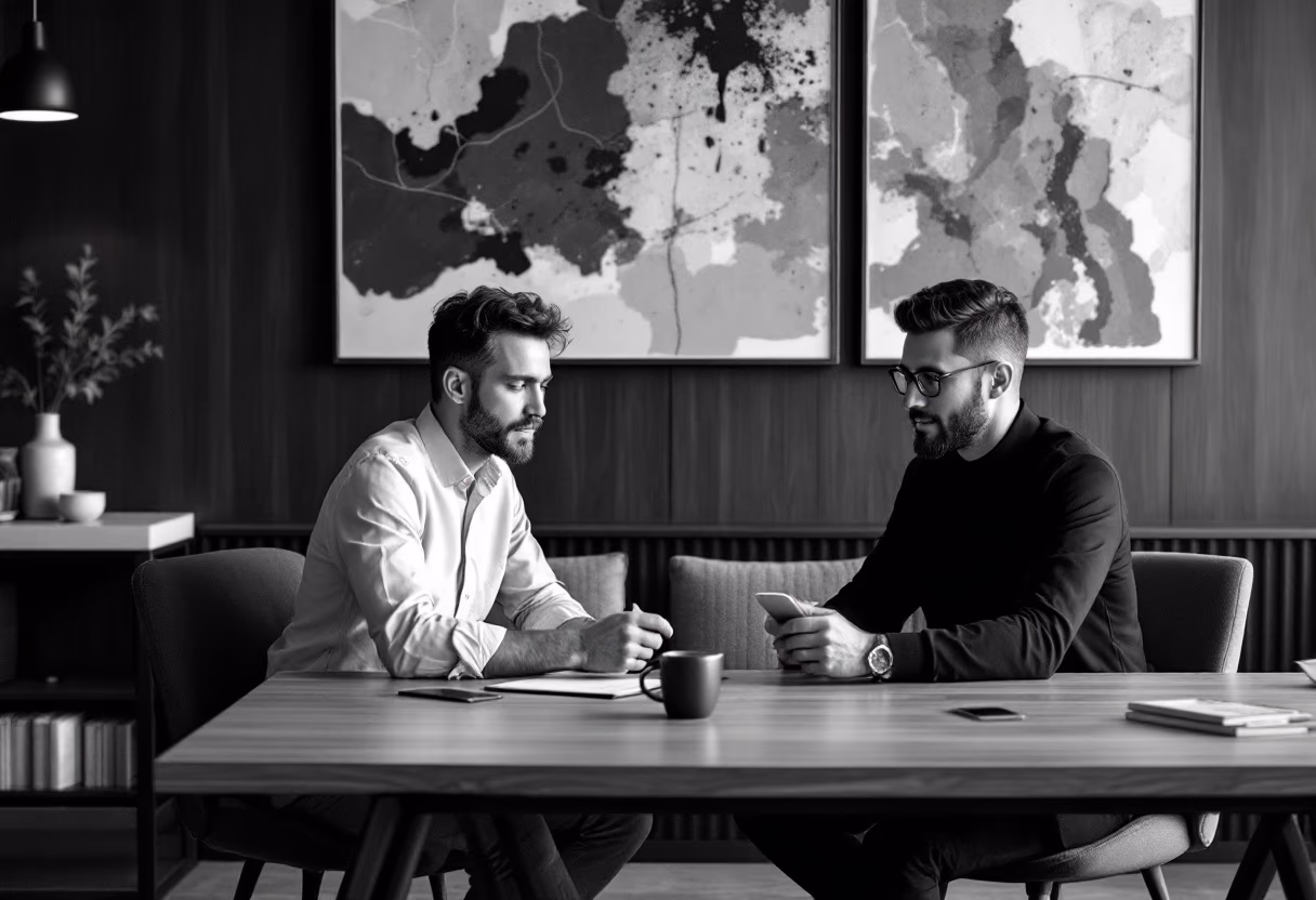 image of founders with a shared moment (for a edtech)