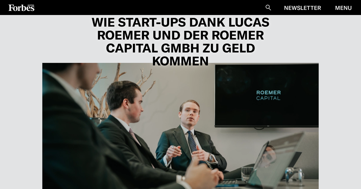 Forbes: Roemer Capital Brings Structured Funding to European Startups