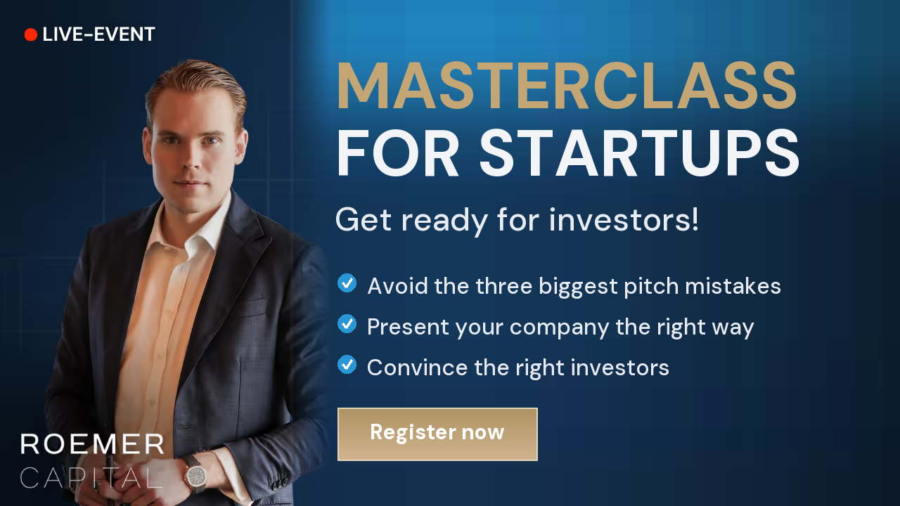 Masterclass for startups: get ready for investors