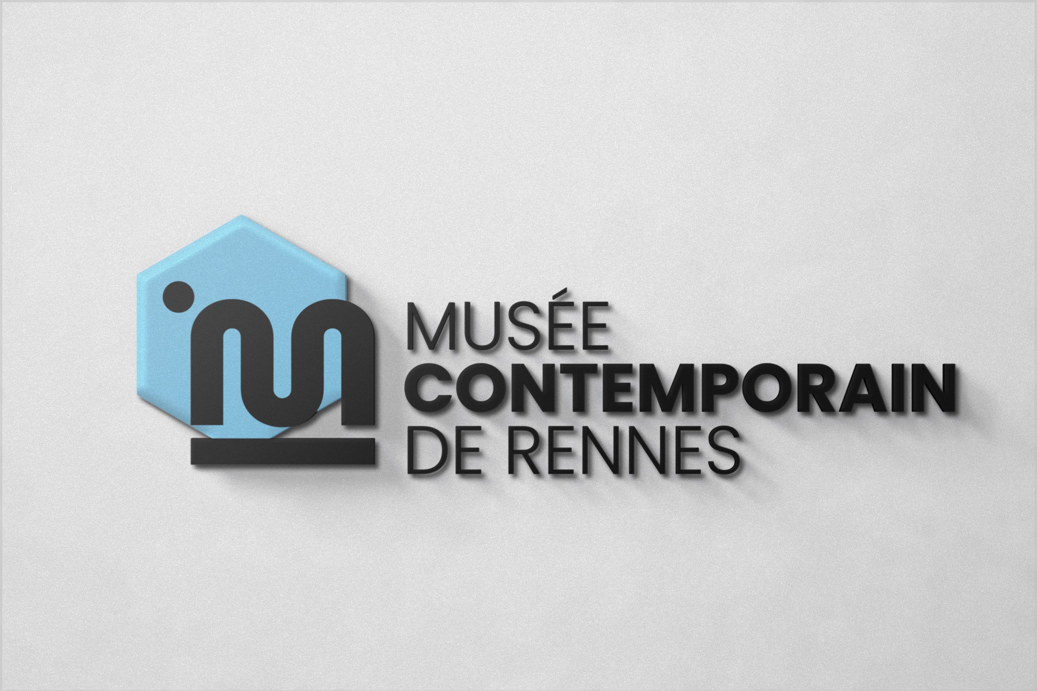 Mockup du nouveau logo du Musée d'Art Moderne de Rennes.