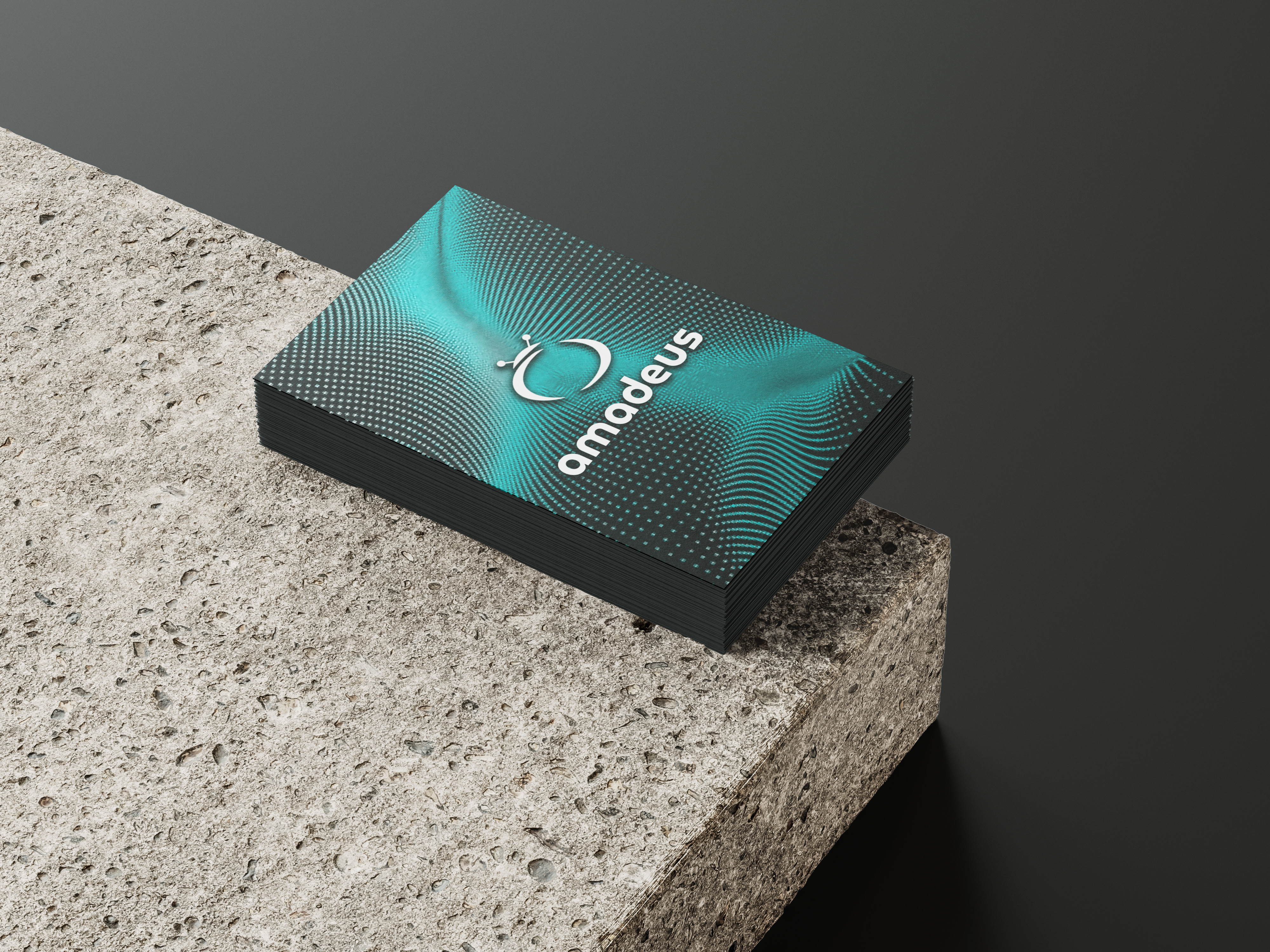 Visuel des cartes de visite de la boutique Amadeus.