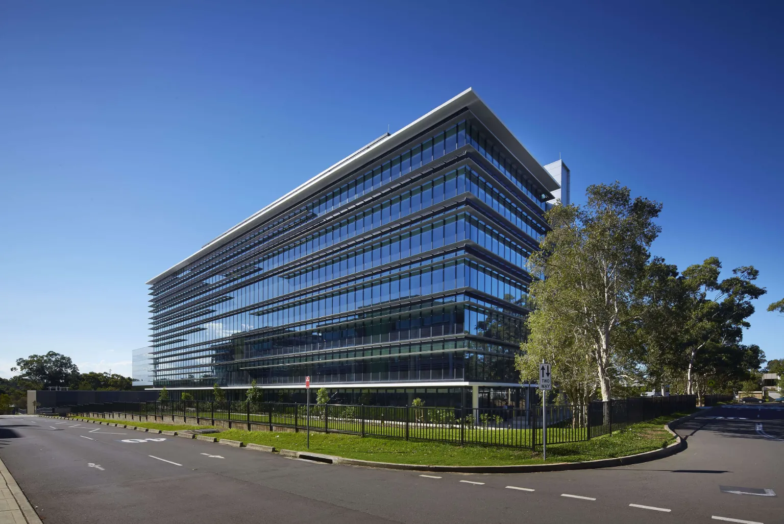Exterior of 22 Giffnock Avenue, Macquarie Park — project site completed by Allworks Property Services.