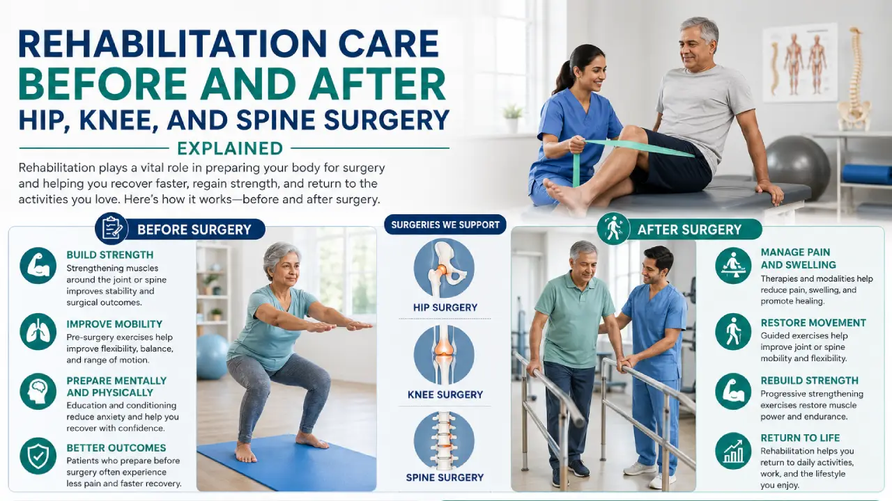 Rehabilitation Care Before and After Hip, Knee, and Spine Surgery Explained