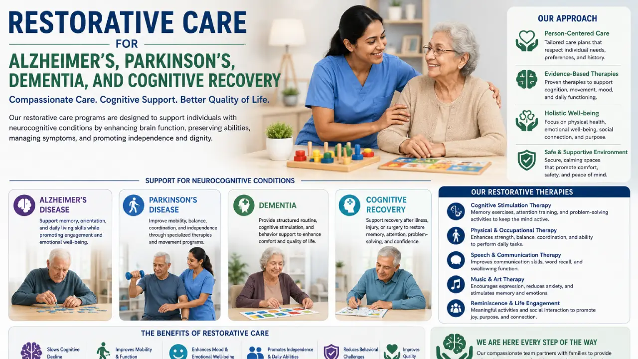 Restorative Care for Alzheimer’s, Parkinson’s, Dementia, and Cognitive Recovery