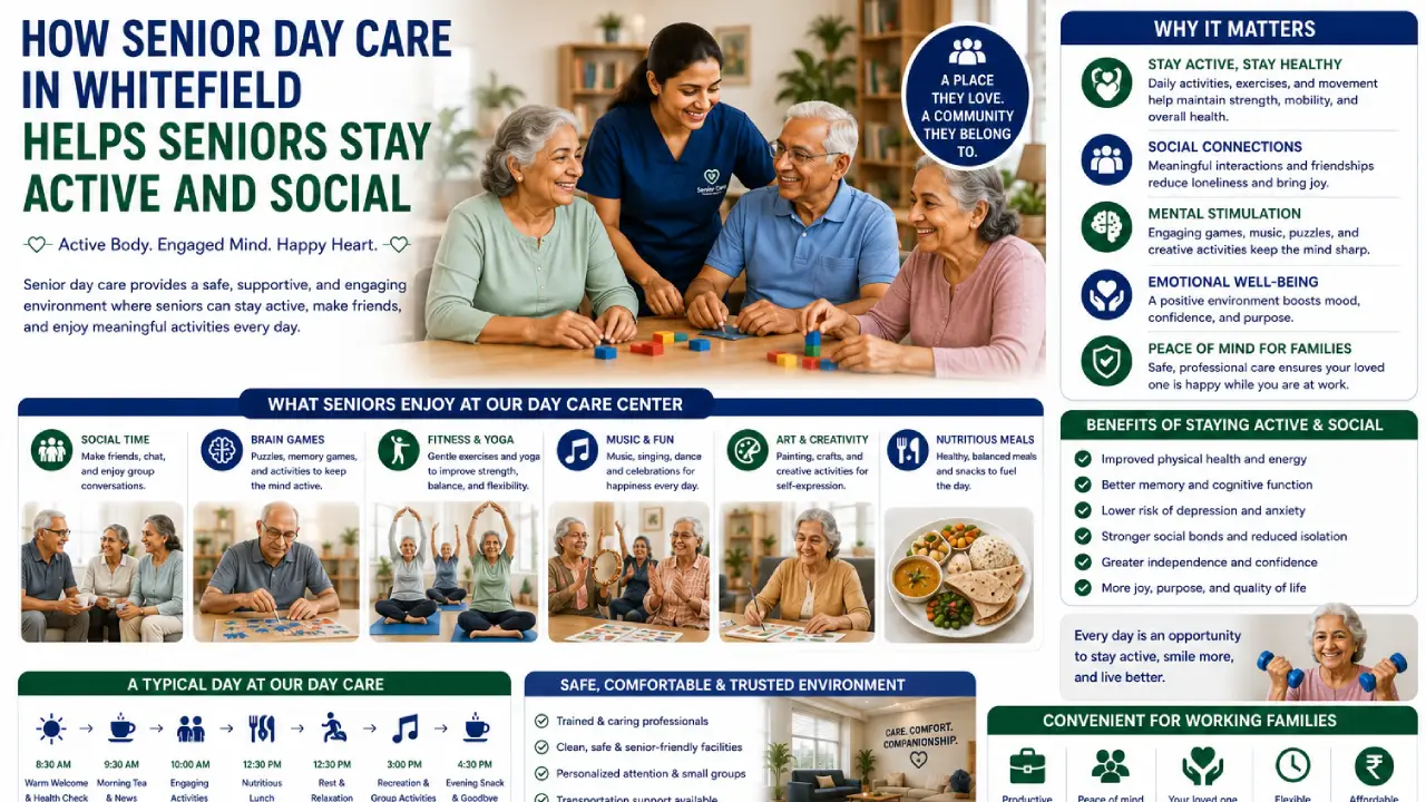 How Senior Day Care in Whitefield Helps Seniors Stay Active and Social