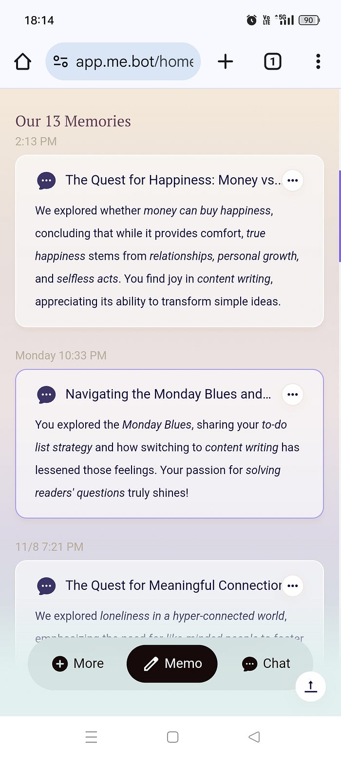 Screenshot of Me.bot