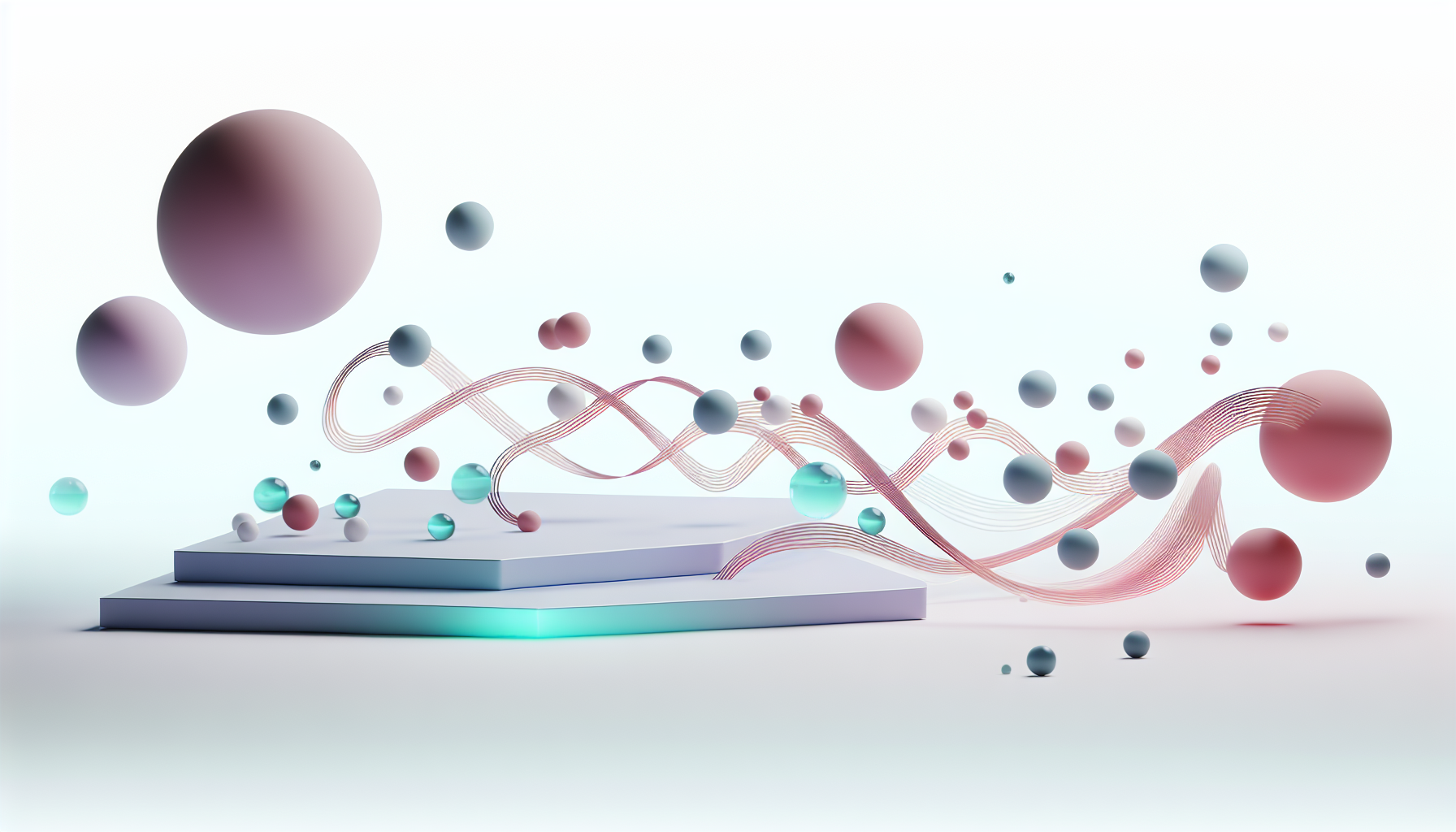 Abstract illustration of AI chatbot concept with neural nodes and curved lines.