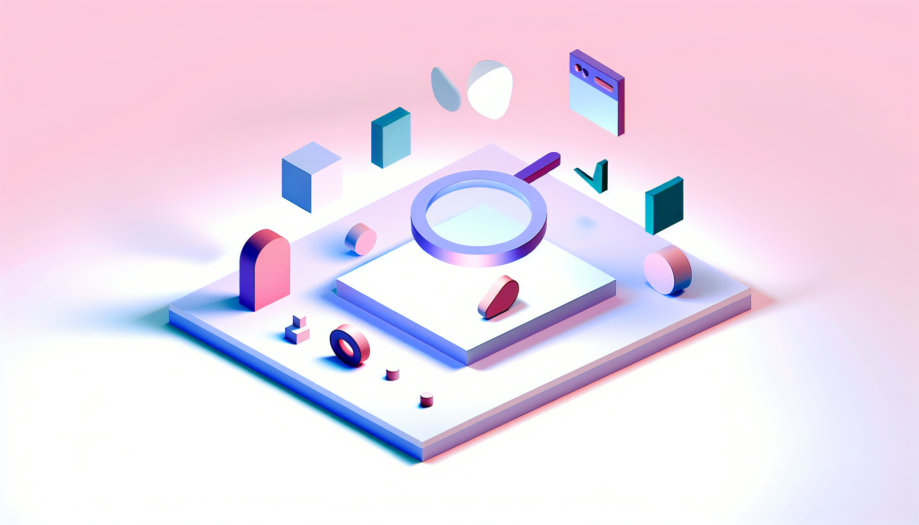 Visual bug reporting tools represented by abstract geometric shapes.