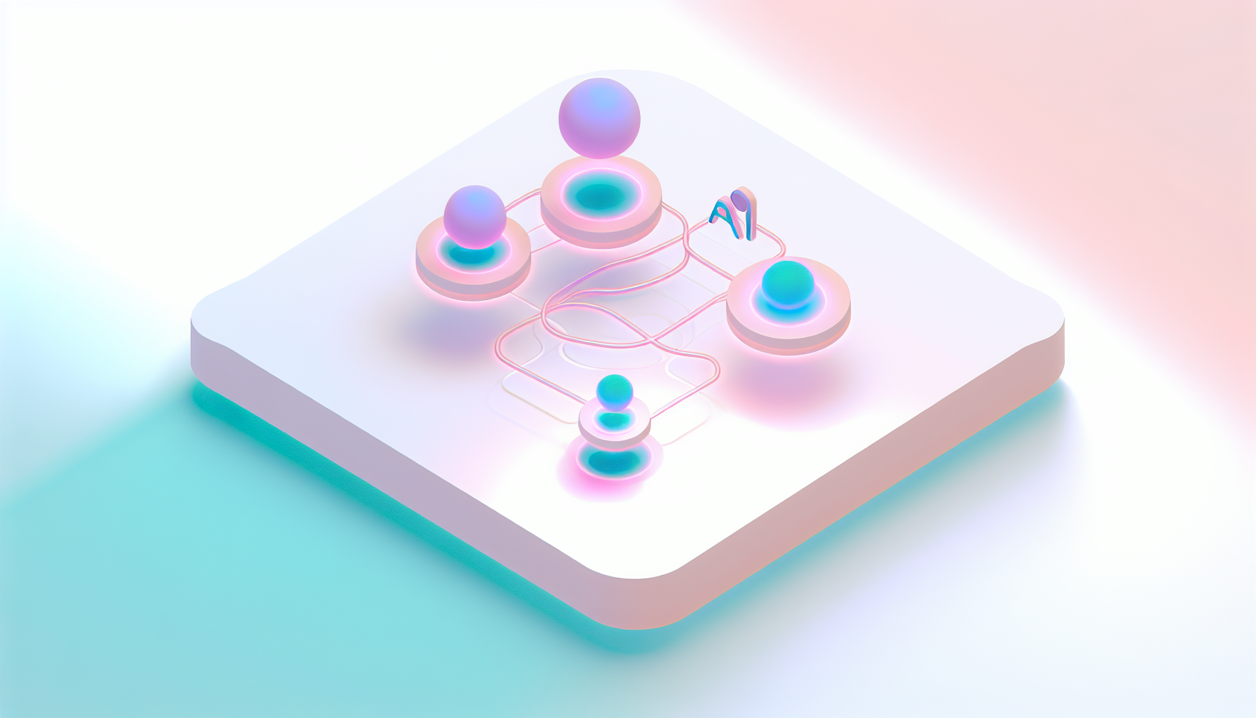 Isometric illustration of AI digital twins in healthcare.