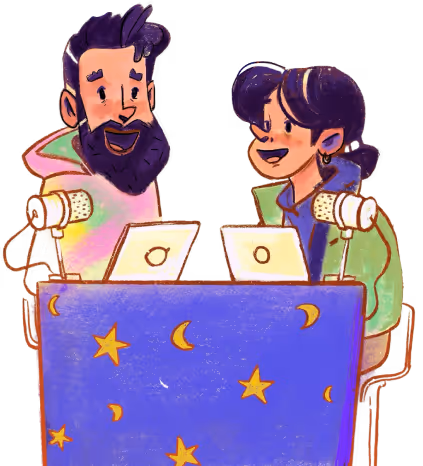 2 chercheurs pendant le LIVE 27h de 2500 voix
Illustration : @ckldi_