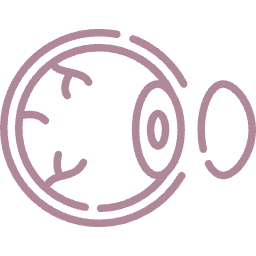 Minimalist line drawing of a stylized, circular face with simple features