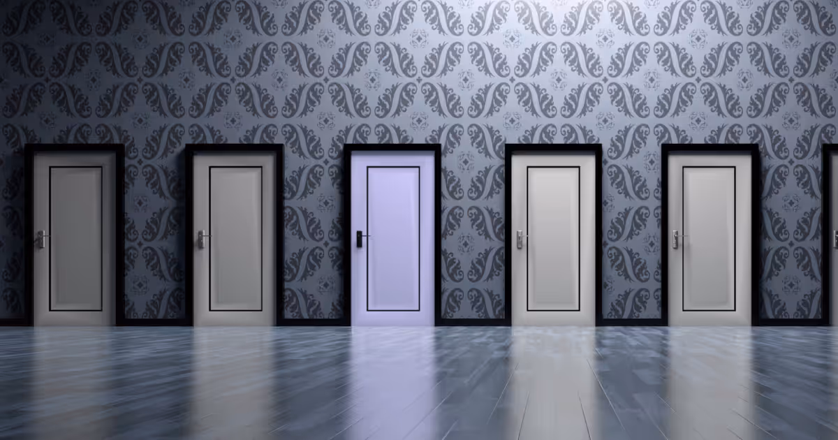 Doors representing different choices