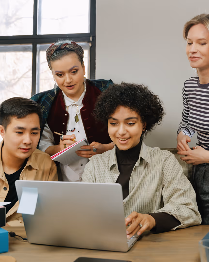 Team evaluating merchant account options