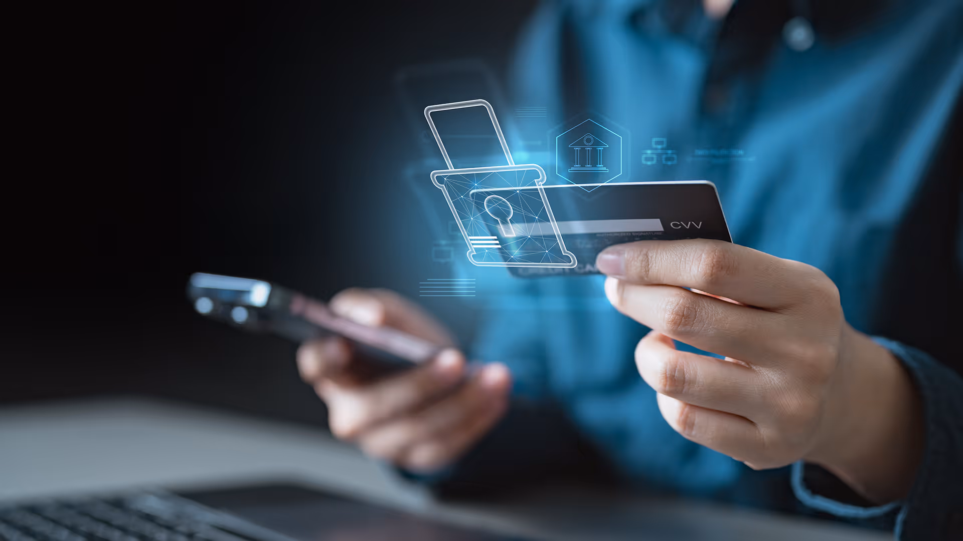 Making a secure travel payment on a phone