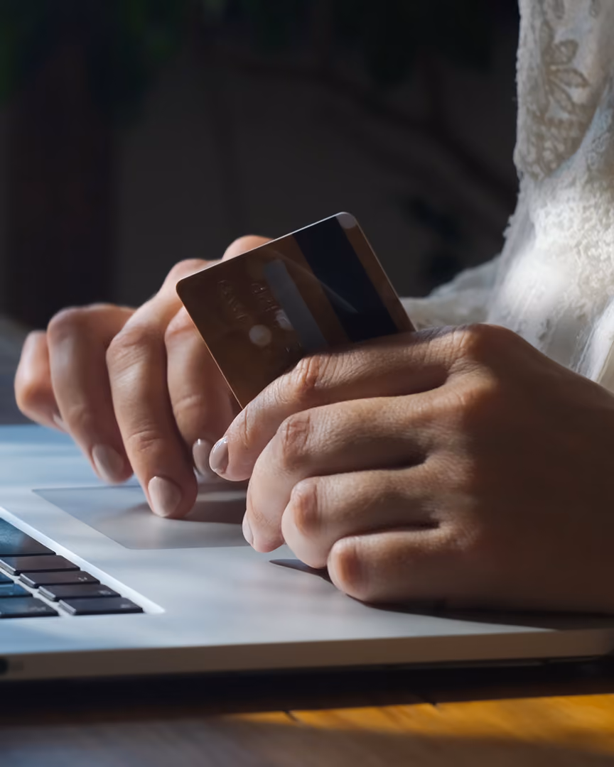 Person struggling to make an online payment