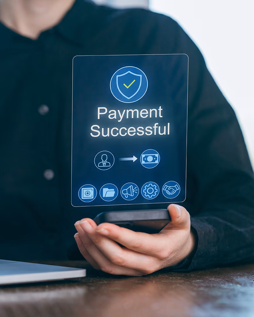 Successful payment, representing an effective travel payment system