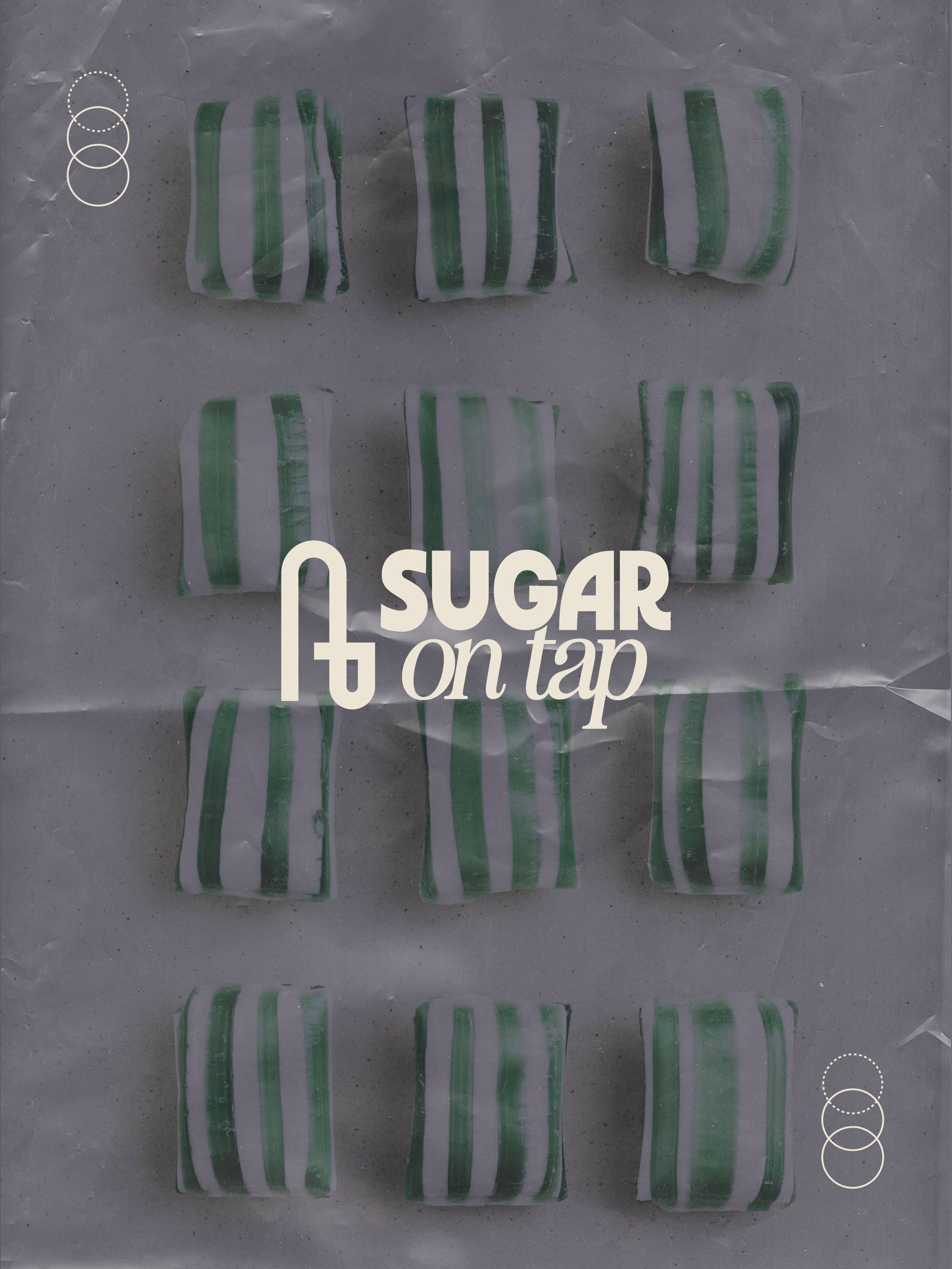 Photo of vintage sweets on magazine paper