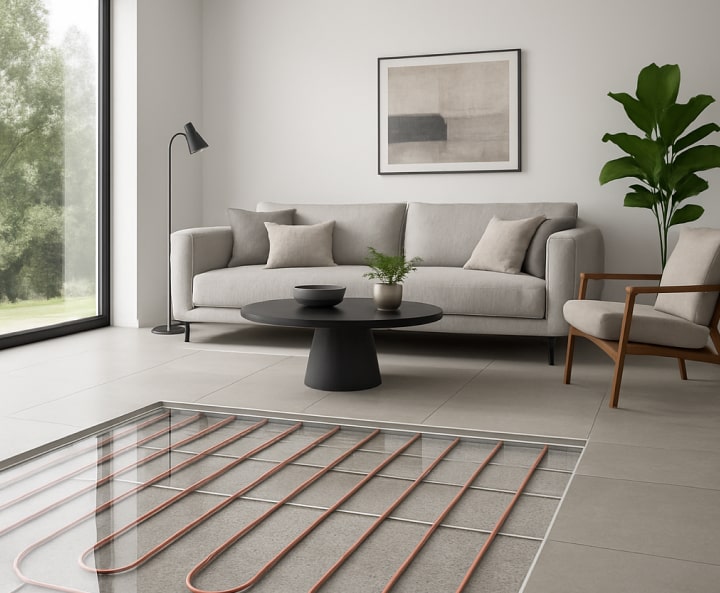An image showing an example of underfloor heating