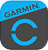 Garmin logo with stylized blue 'GARMIN' text and circular design element.