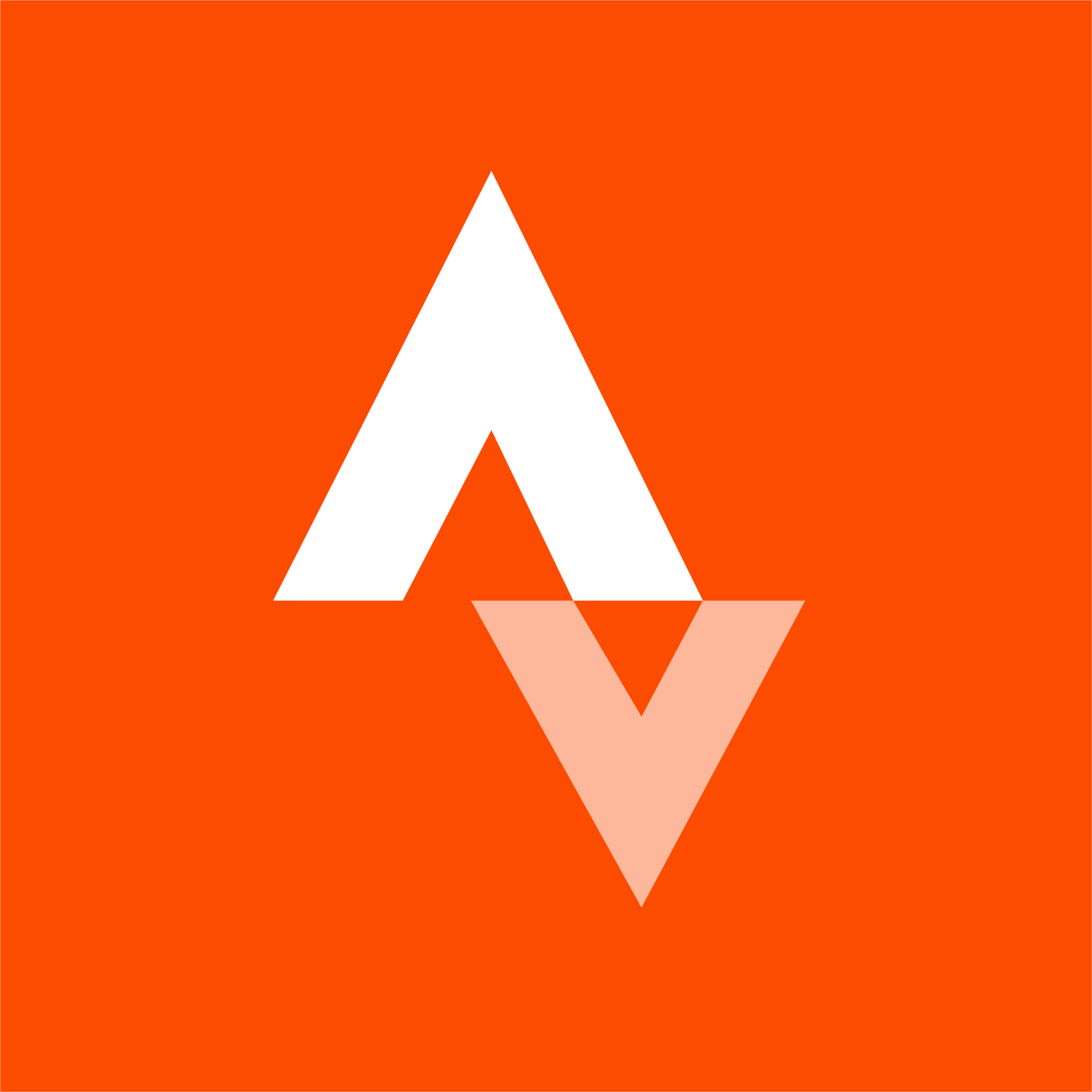 Strava logo with a white stylized A and an orange downward chevron on bright orange background.