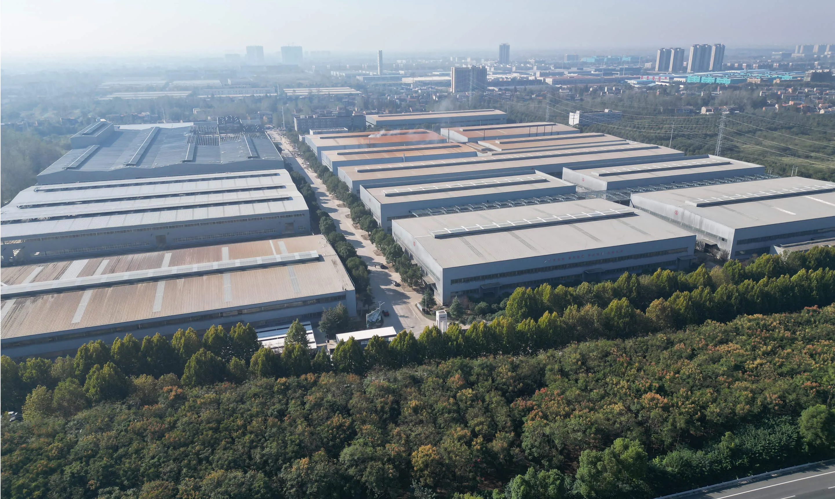 Global facilities view from top on manufacture