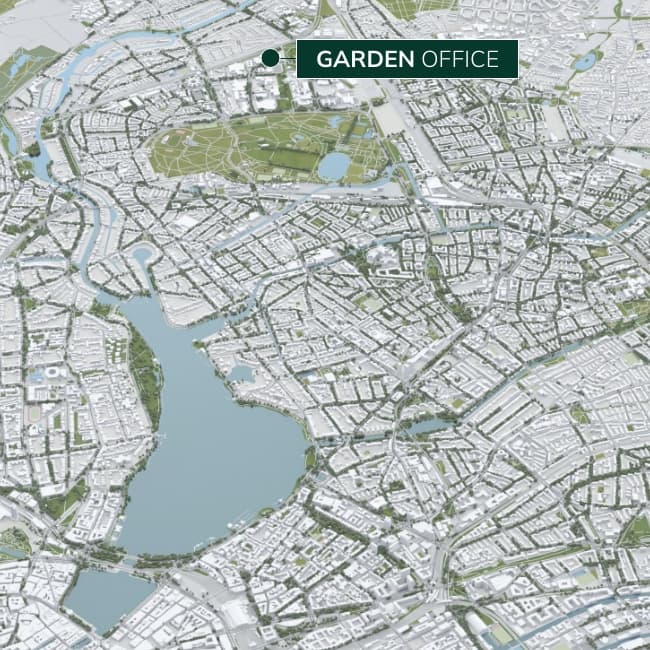 Verortung des GARDEN Office auf der Hamburg Karte