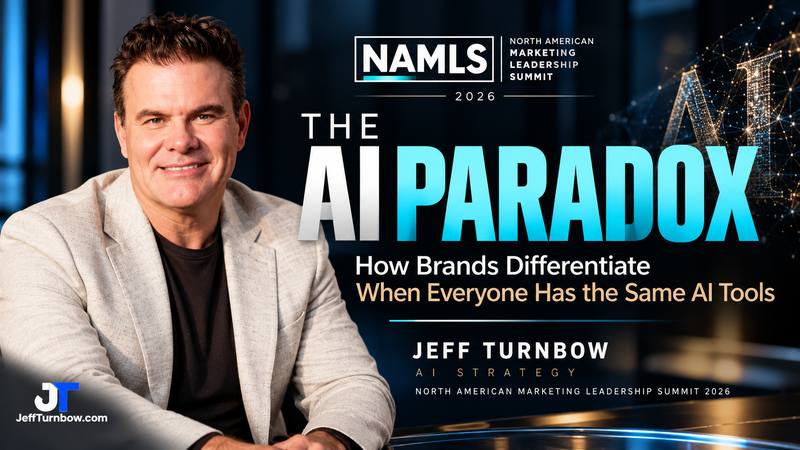 Jeff Turnbow, speaker at the North American Marketing Leadership Summit 2026, presenting The AI Paradox
