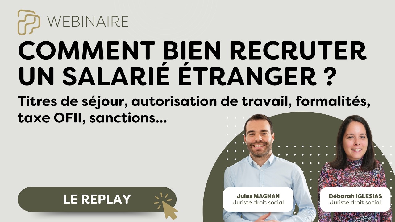 Webinaire Recruter un salarié étranger