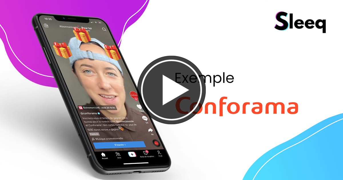 Conforama TikTok vidéo in-feed native