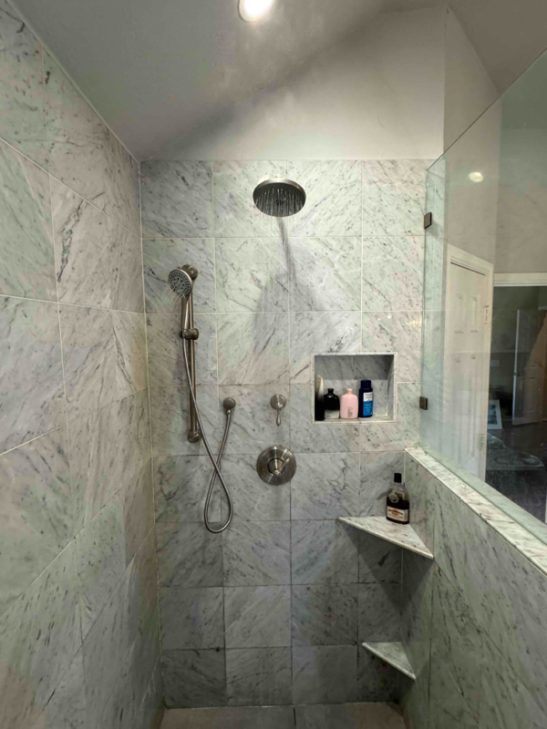 installed shower