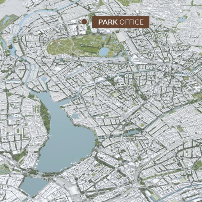 Verortung des PARK Office auf der Hamburg Karte