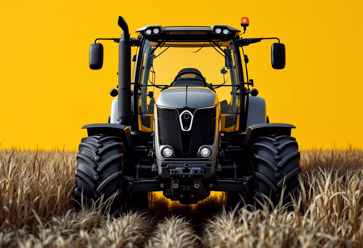 image of tractors harvesting