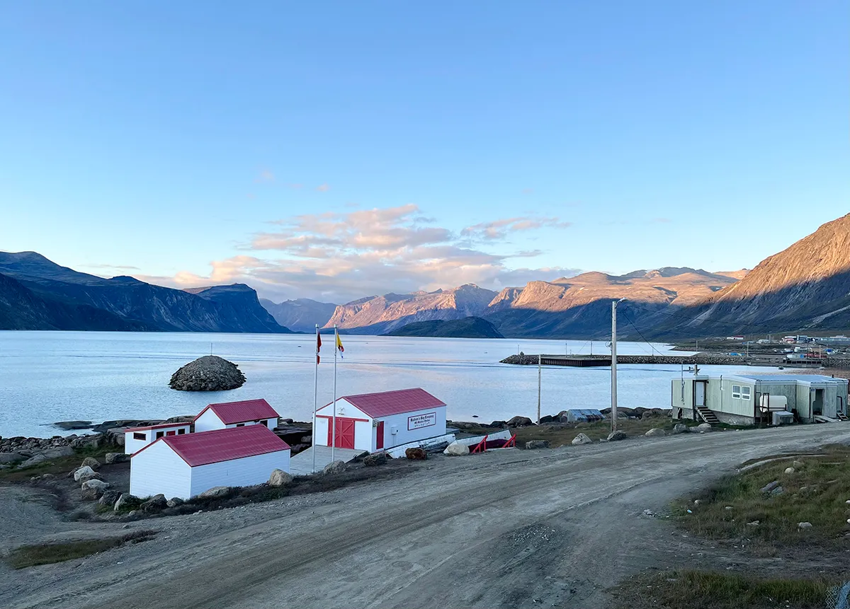 Shadley Knerr office in Nunavut with beautiful water and mountain views around it.