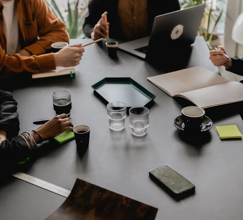 image of a team meeting