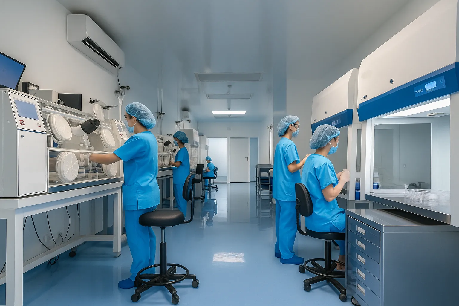 IVF laboratory environment monitored by ViGIE