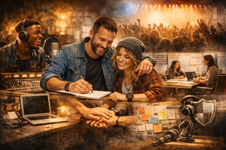 Madnesstic Artist Management – zwei Personen im Gespräch