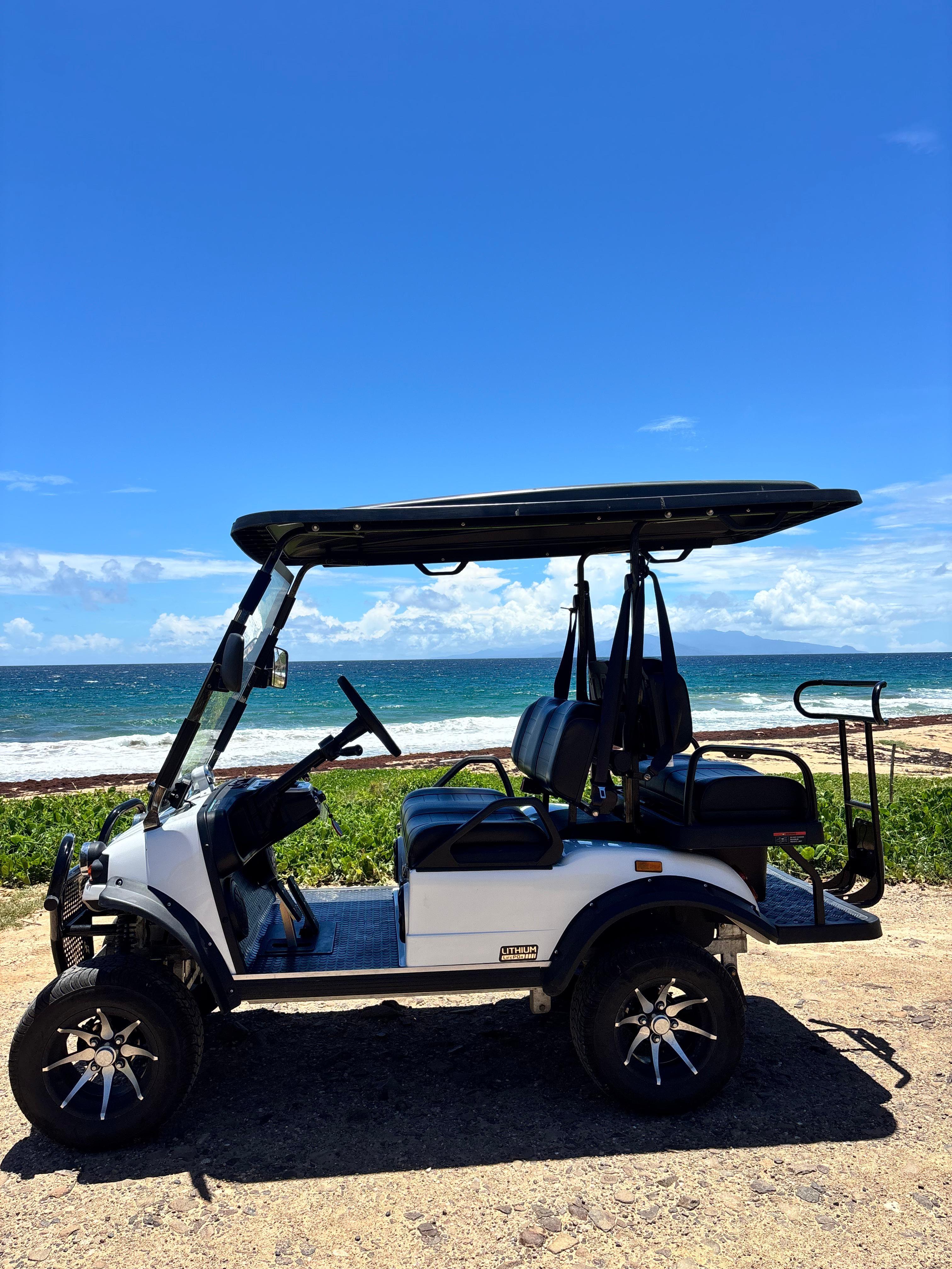 Voiturette électrique à la plage