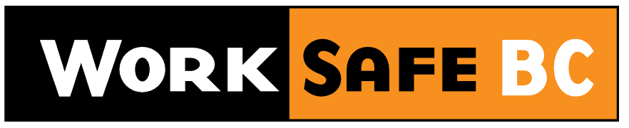 WorkSafeBC logo with black, orange, and white text.