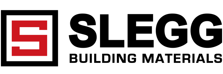 Slegg Building Materials logo with red square S icon and black text.