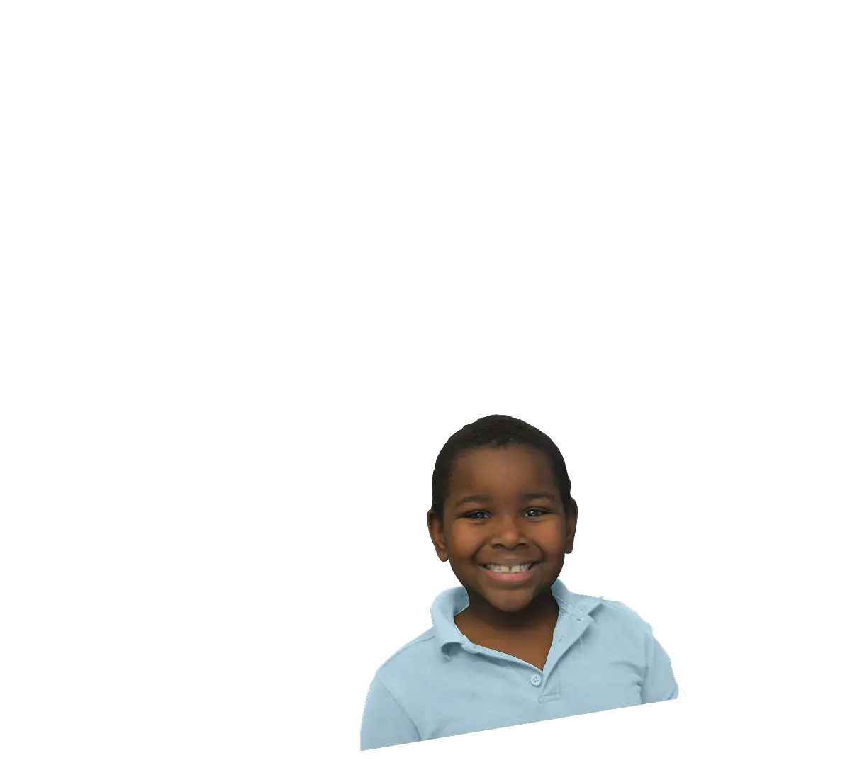 Young girl smiling and wearing Brick school uniform 