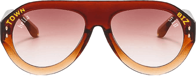 Oakanda Eyewear Rounded Aviator Brown