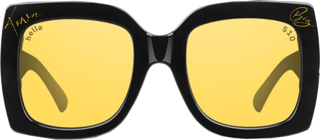 Oakanda Eyewear Retro Oversized Black Yellow Classic