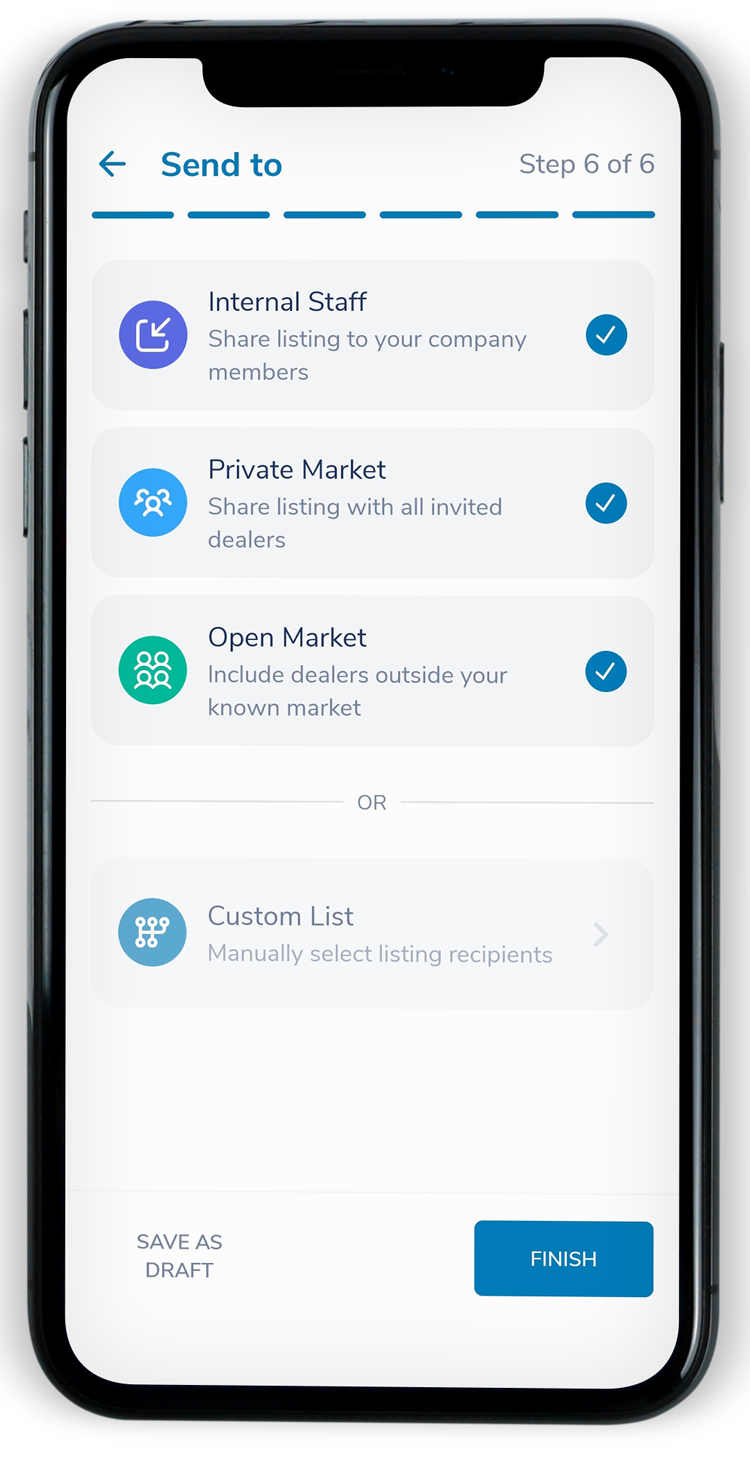 vehicle listing audience control