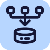 AI data flow icon