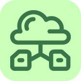 AI cloud data icon