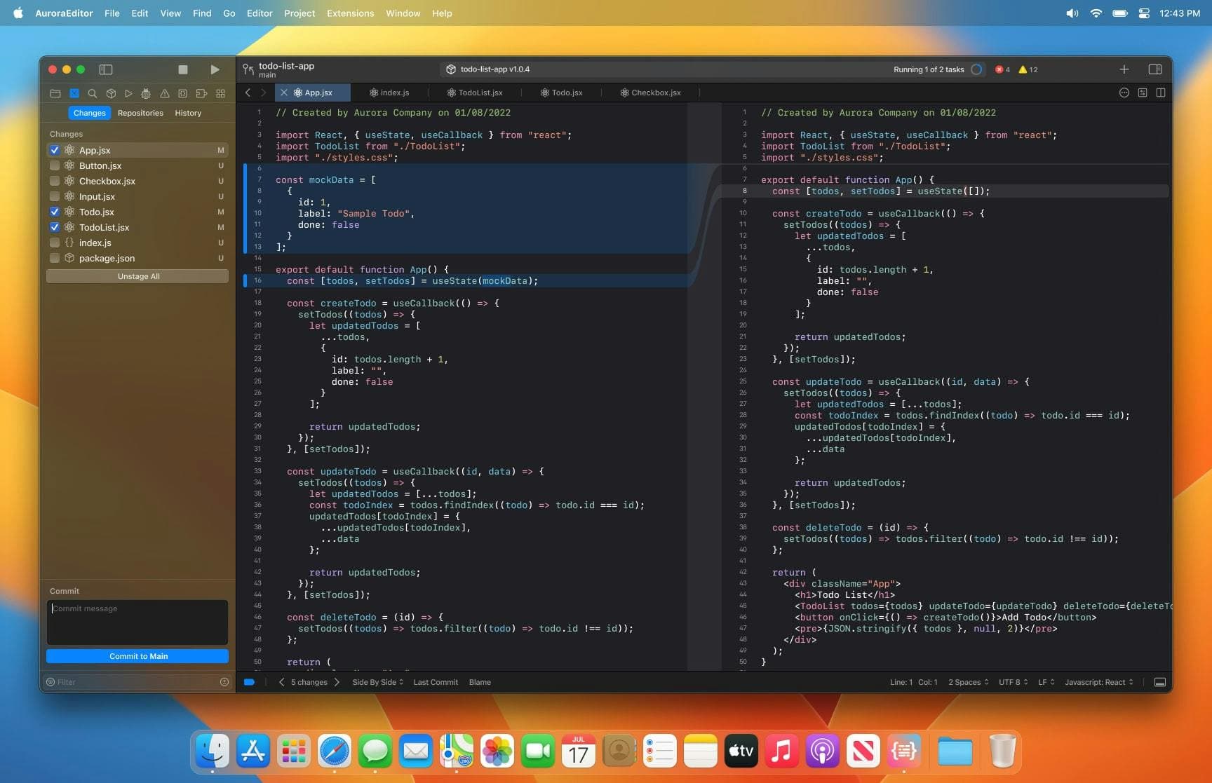 Aurora Editor verison control