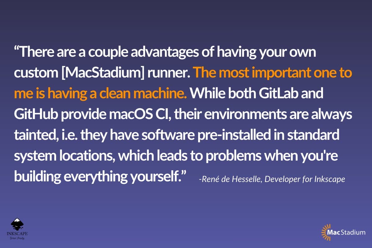 Inkscape quote about MacStadium