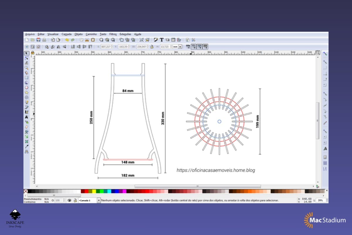 Diagram on Inkscape on Mac