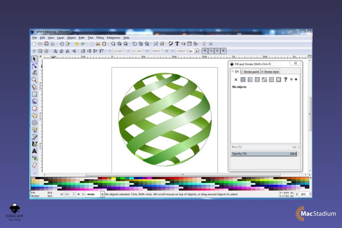 Inkscape interface on Mac