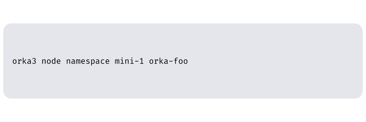 Move a node in namespace command